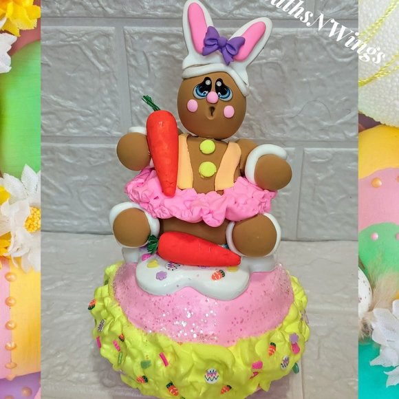 Easter Gingerbread Macaroon, Fake bake, Easter Bunny, Photo Prop, Easter Decor - Picture 1 of 7
